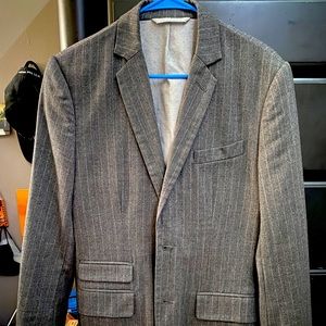 Fossil Charcoal Striped Blazer